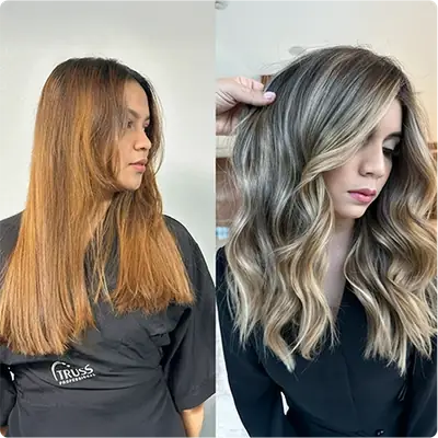 Antes y después: fórmula exacta de naranja a rubio ceniza
